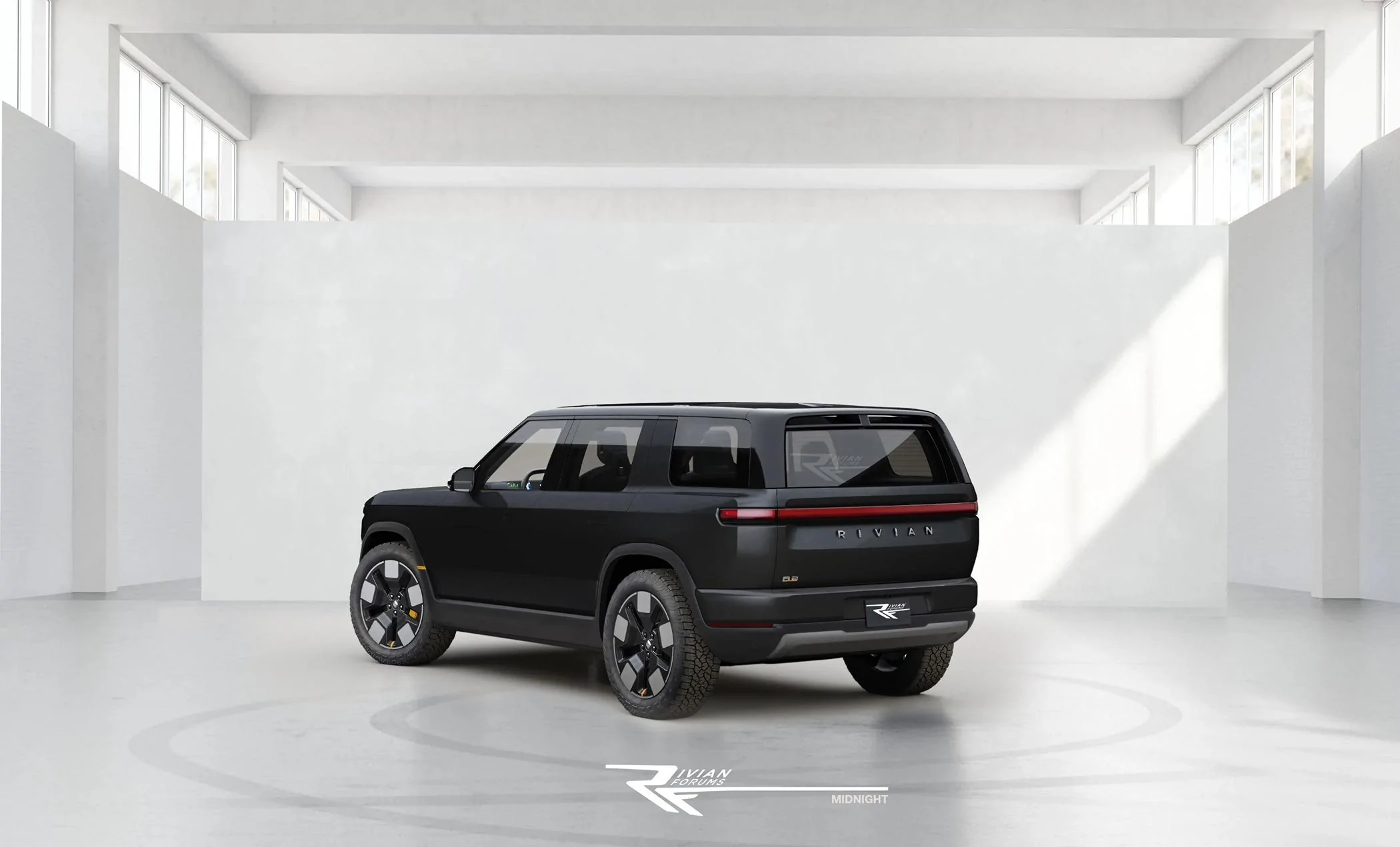 Rivian R1T R1S R2 Midnight Black (Colors Preview) ? R2-Rear Midnight
