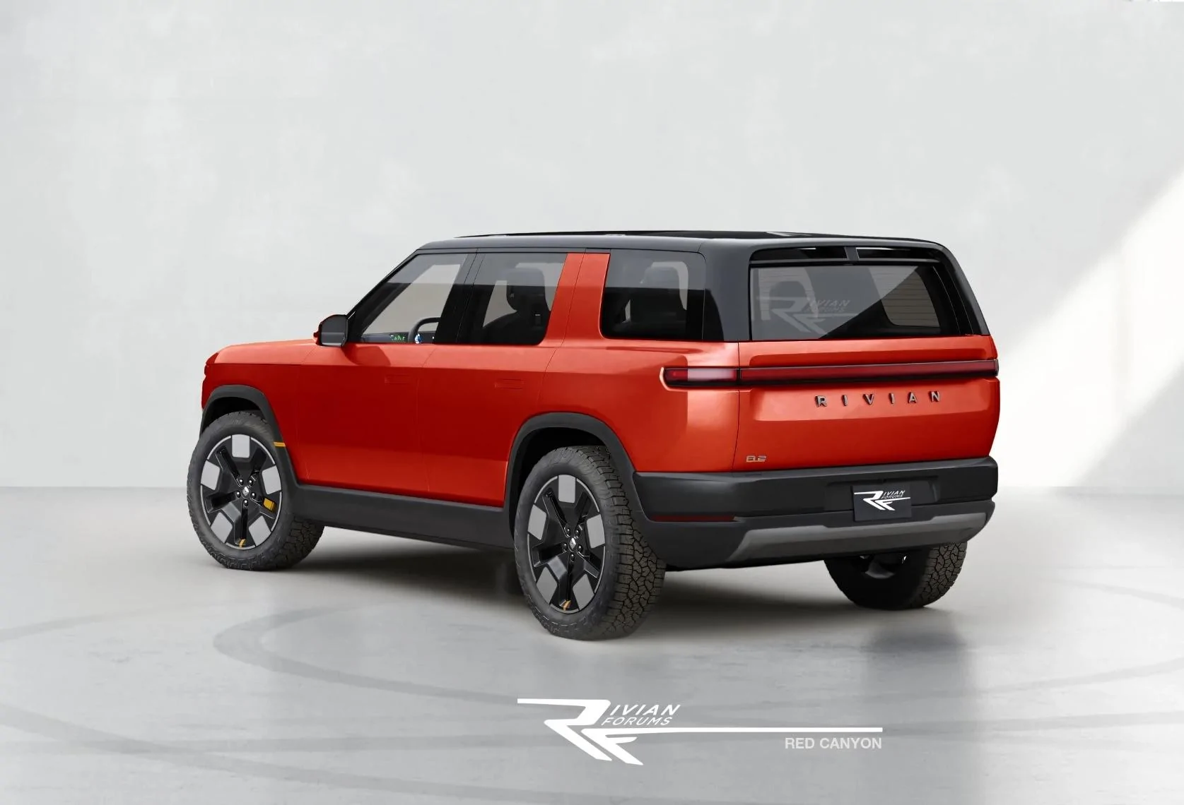 Rivian R1T R1S R2 Canyon Red (Colors Preview) ? R2-Rear Red Canyon