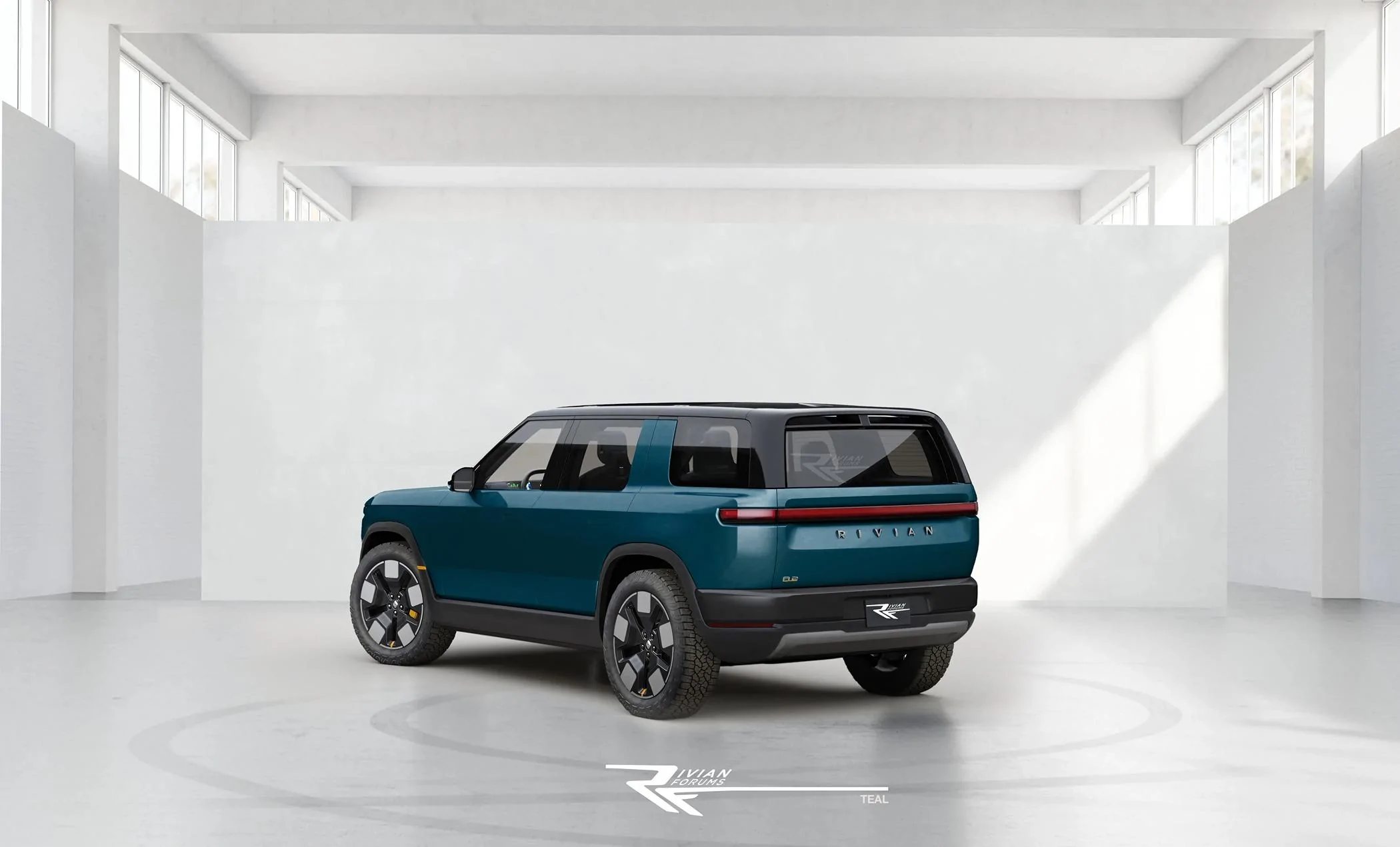 Rivian R1T R1S R2 in Teal, Evergreen, Slate ? R2- Rear Teal
