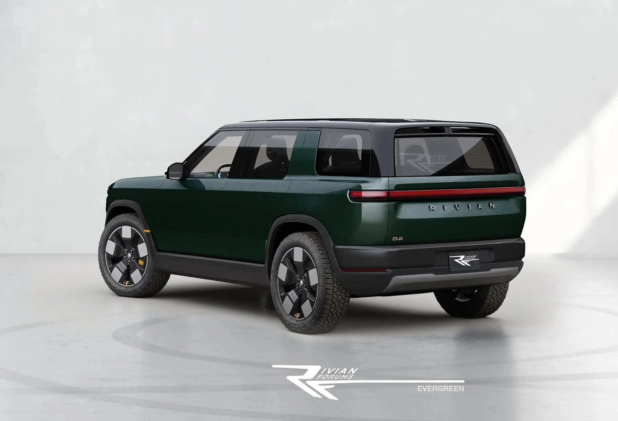 Rivian R1T R1S R2 in Teal, Evergreen, Slate ? R2- Rear Evergreen copy