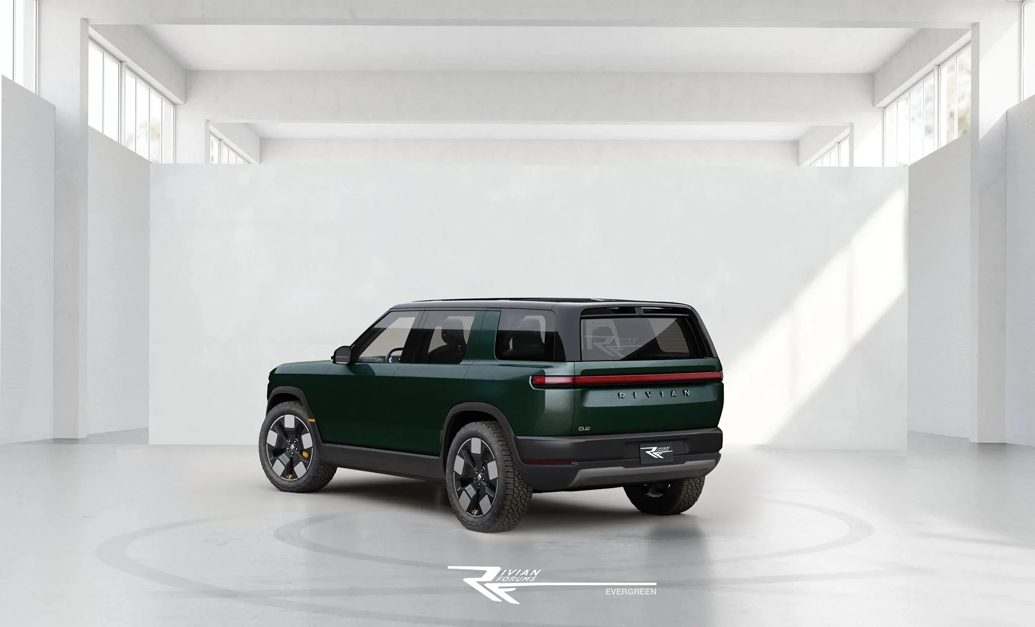 Rivian R1T R1S R2 in Teal, Evergreen, Slate ? R2- Rear Evergreen