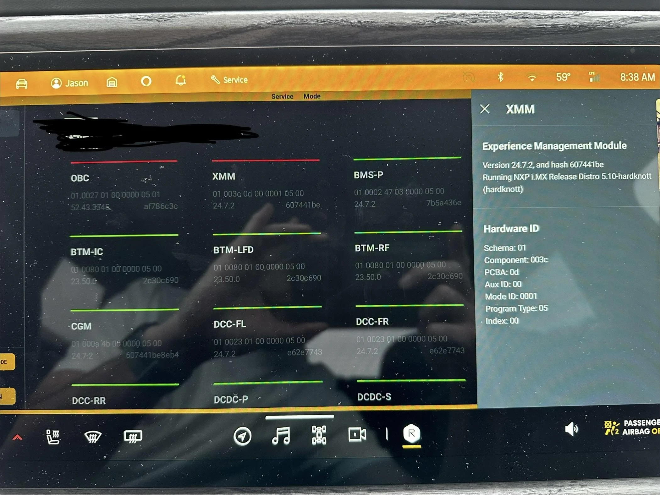 Rivian R1T R1S Service mode (red items) IMG_5444