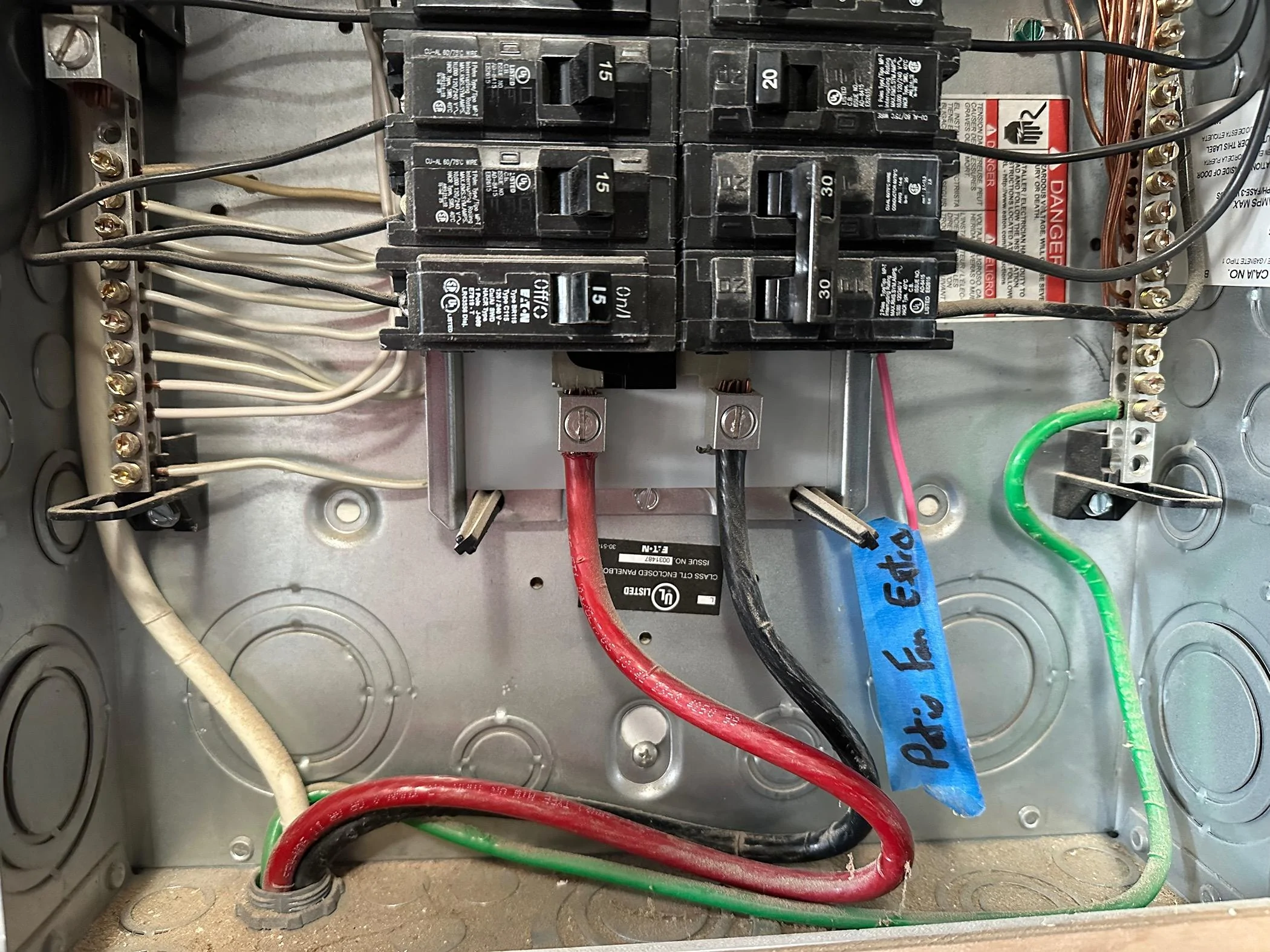 Rivian R1T R1S Sub panel for ev charger IMG_9368