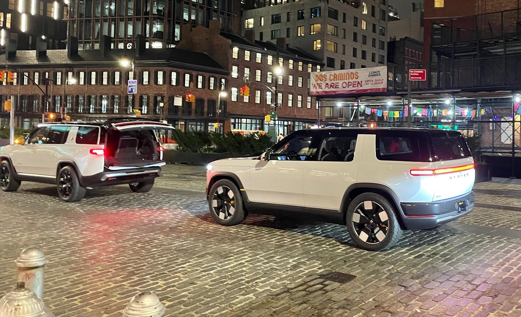 Rivian R1T R1S R2 in NYC (Cloud White R2 Photos)! Cloud White Rivian R2 NYC 1