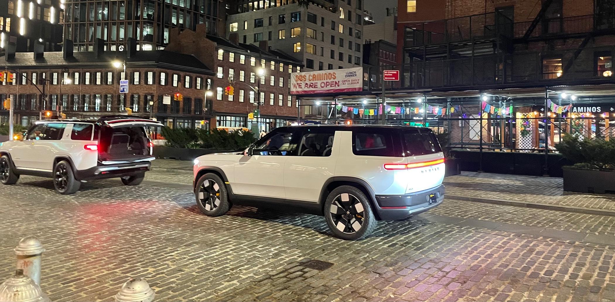 Rivian R1T R1S R2 in NYC (Cloud White R2 Photos)! Cloud White Rivian R2 NYC 2