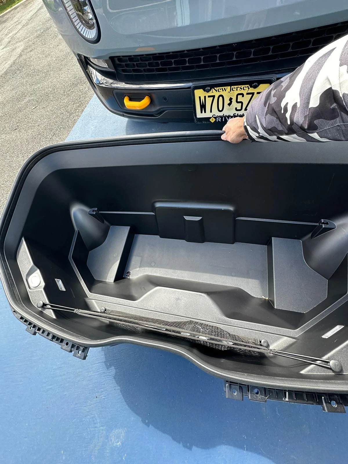 Rivian R1T R1S Horn Upgrade (Passenger Side) by RealWheelsEV -- install instructions, before & after video sound clips IMG_9635