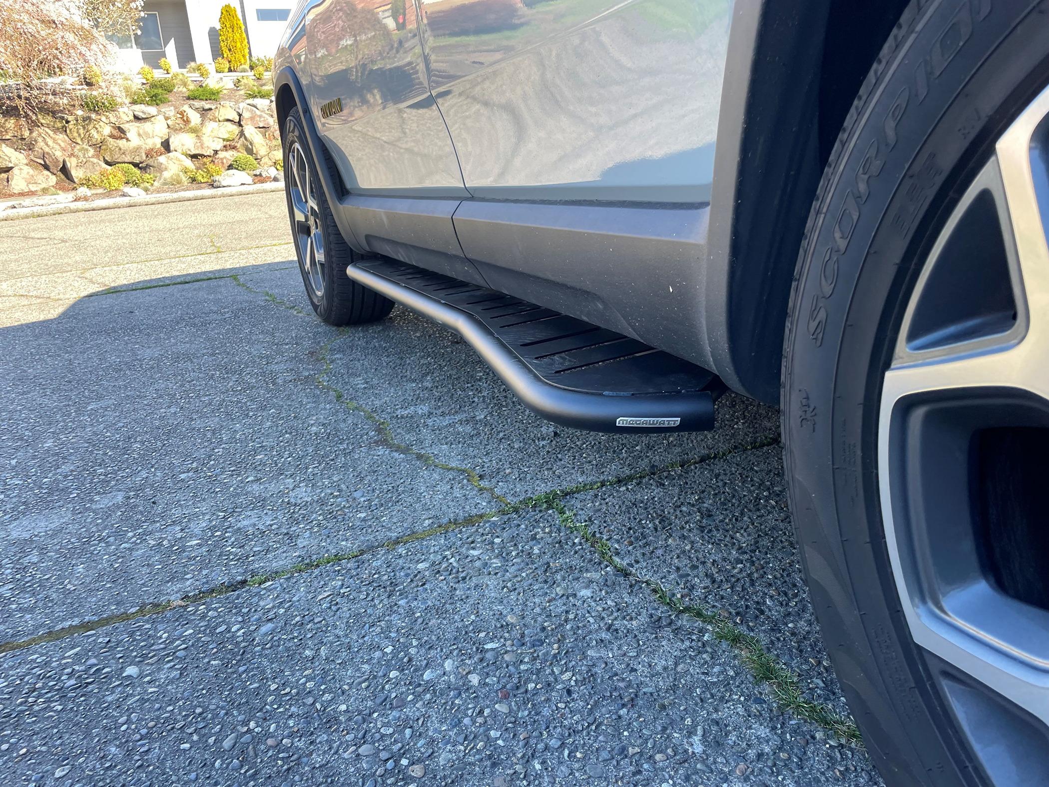 Rivian R1T R1S R1S Megawatt Sliders by Electruck 4x4 - installed photos & review riv6