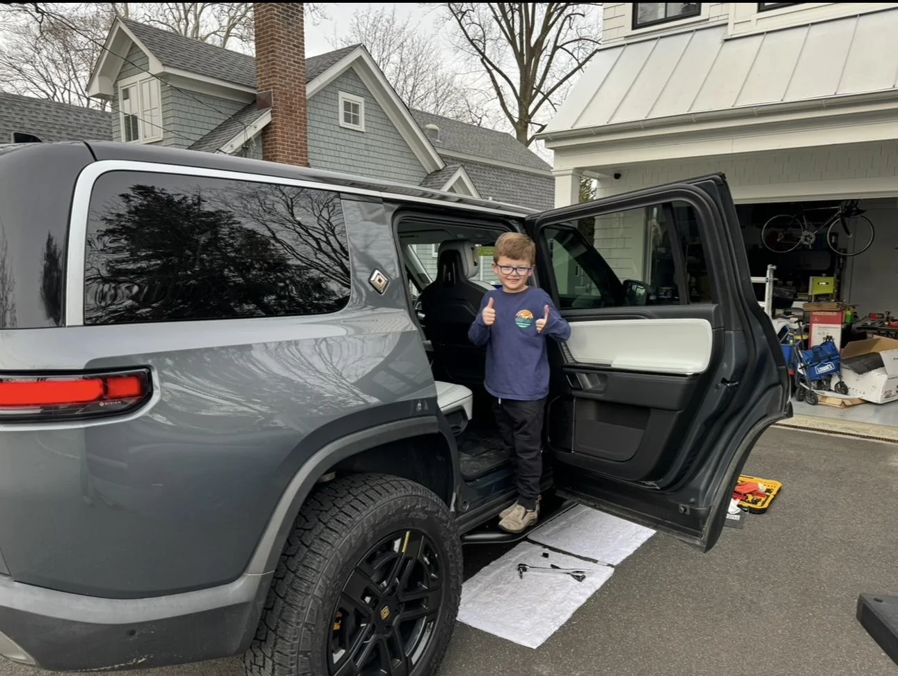 Rivian R1T R1S Our R1S RMaxx Rock Sliders DIY Install Project IMG_4254