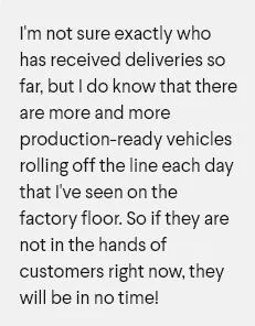 Rivian R1T R1S Latest Time Estimate for Launch Edition - via chat with Rivian 9/21/21 Rivian-2