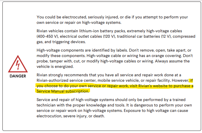 Rivian R1T R1S 3rd Party Service Options? 1633026598088
