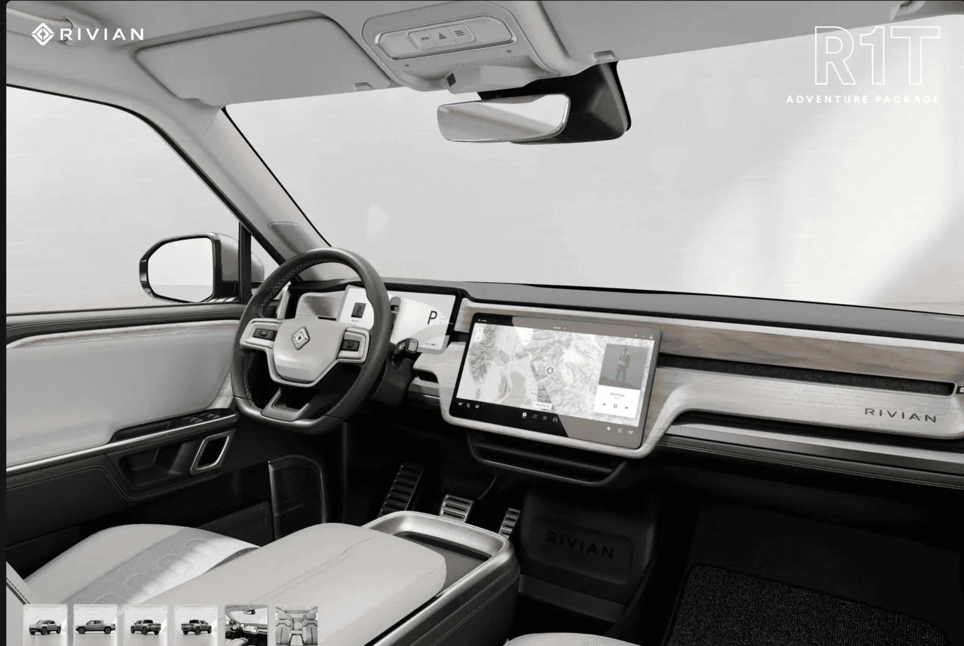 Rivian R1T R1S Did they change the wood in Ocean Coast interior? Conifgurator