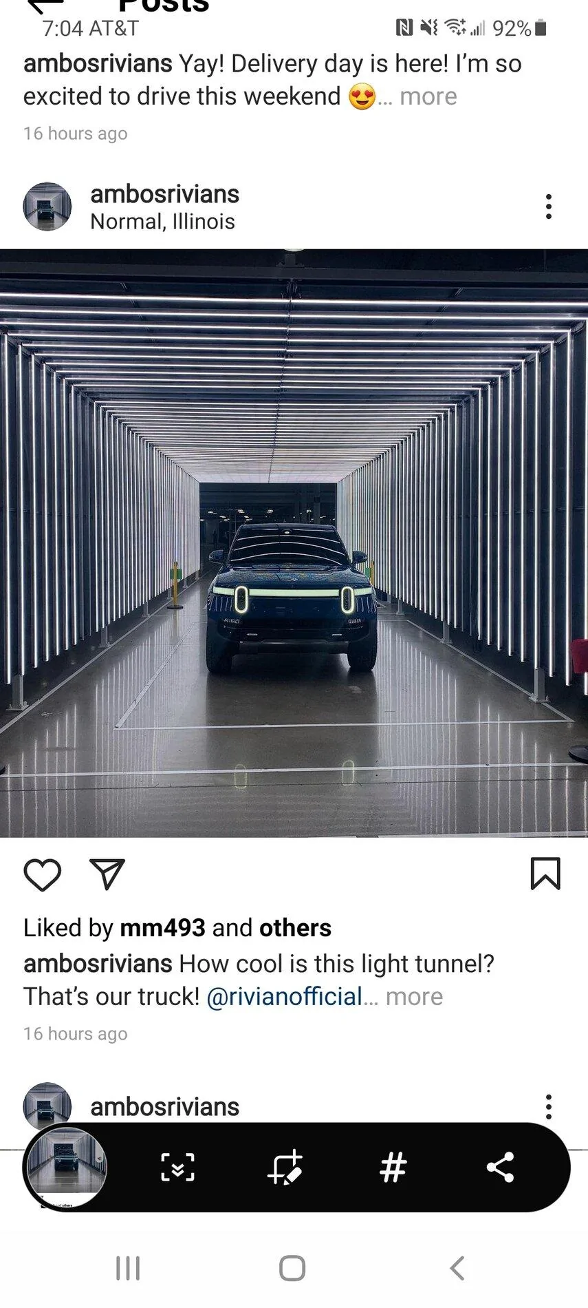 Rivian R1T R1S What is your guess for the Day the 1st Rivian is delivered to a Customer? Screenshot_20211002-070454_Instagram
