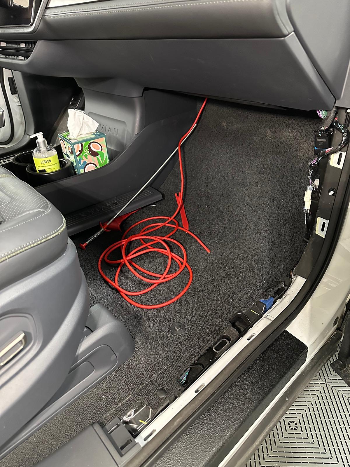 Rivian R1T R1S Simple 10" JL Subwoofer Install in R1T IMG_2557