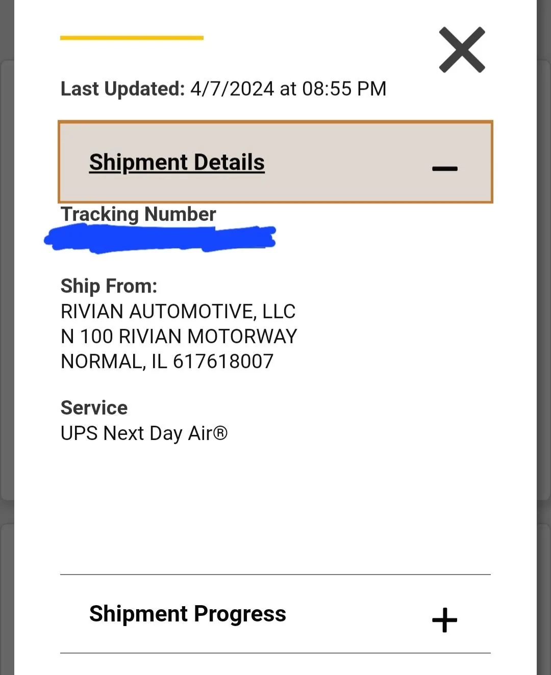 Rivian R1T R1S Shipment from rivian? Tabs or charger adapter? Screenshot_20240407_205513_Chrom