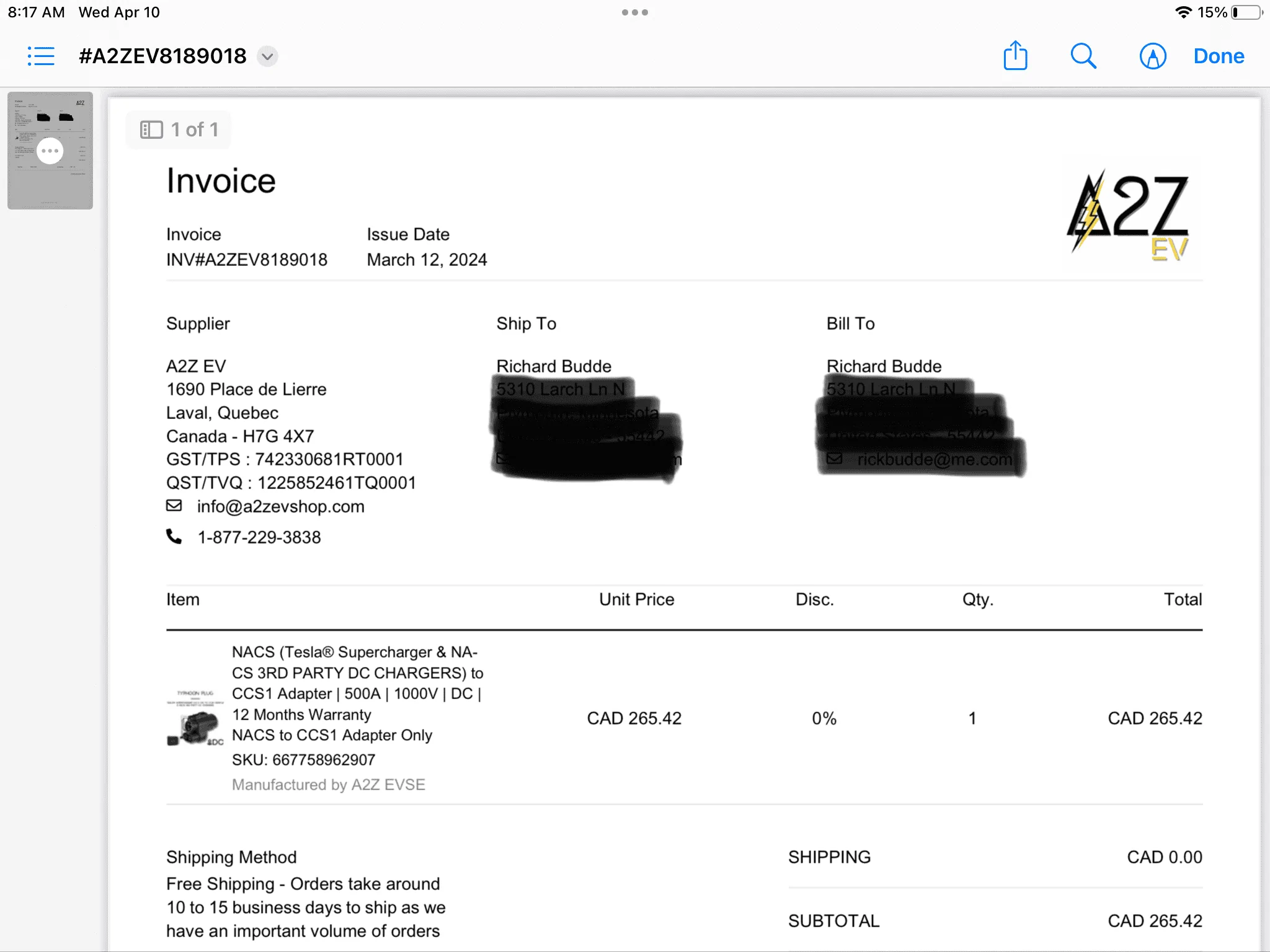 Rivian R1T R1S A2Z NACS To CCS1 Adapter Review IMG_0696