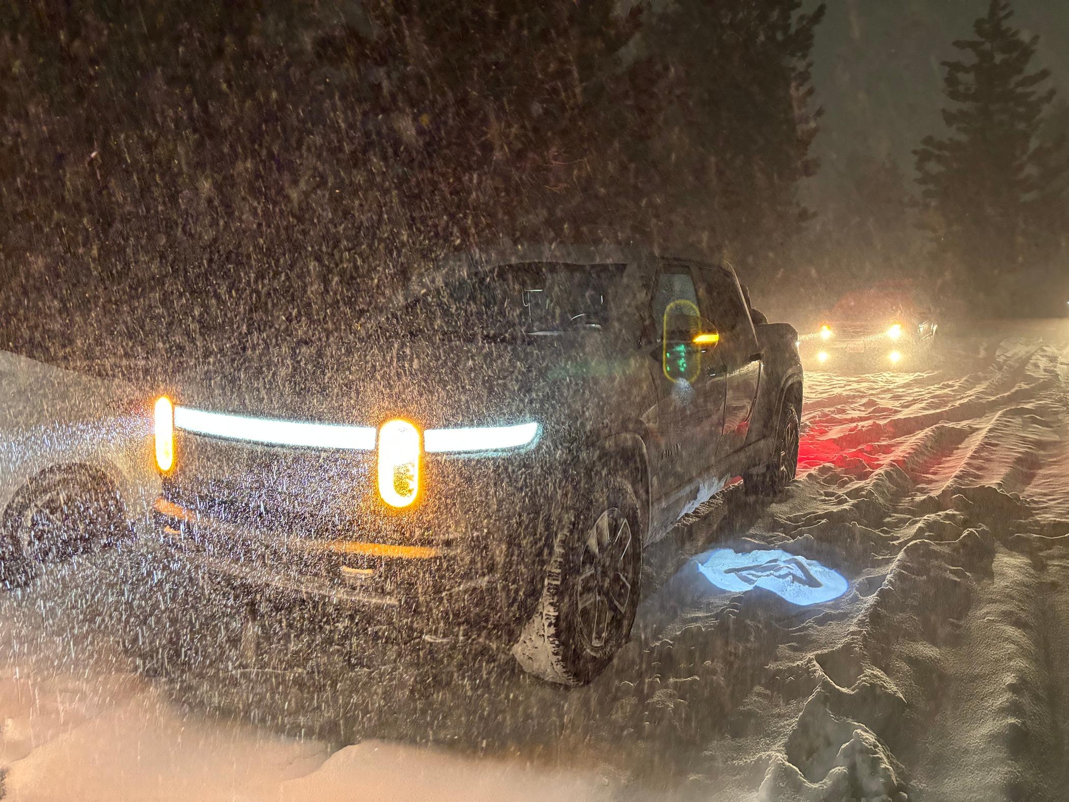 Rivian R1T R1S Big Bear CA. 4/5/24. HULK MODE! IMG_0319