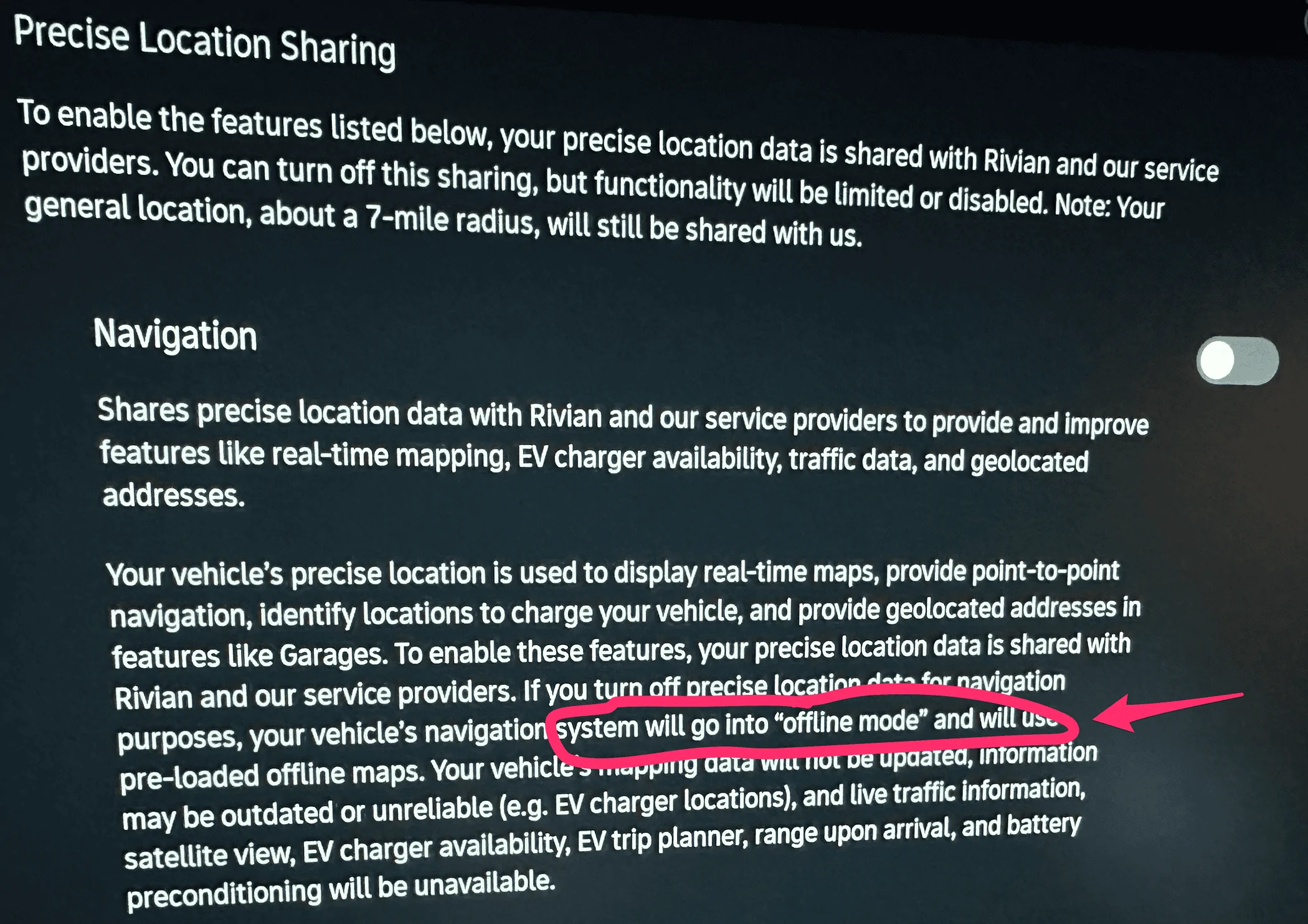 Rivian R1T R1S Not a 'known' navigation issue...  my bad. Notification_Center-5