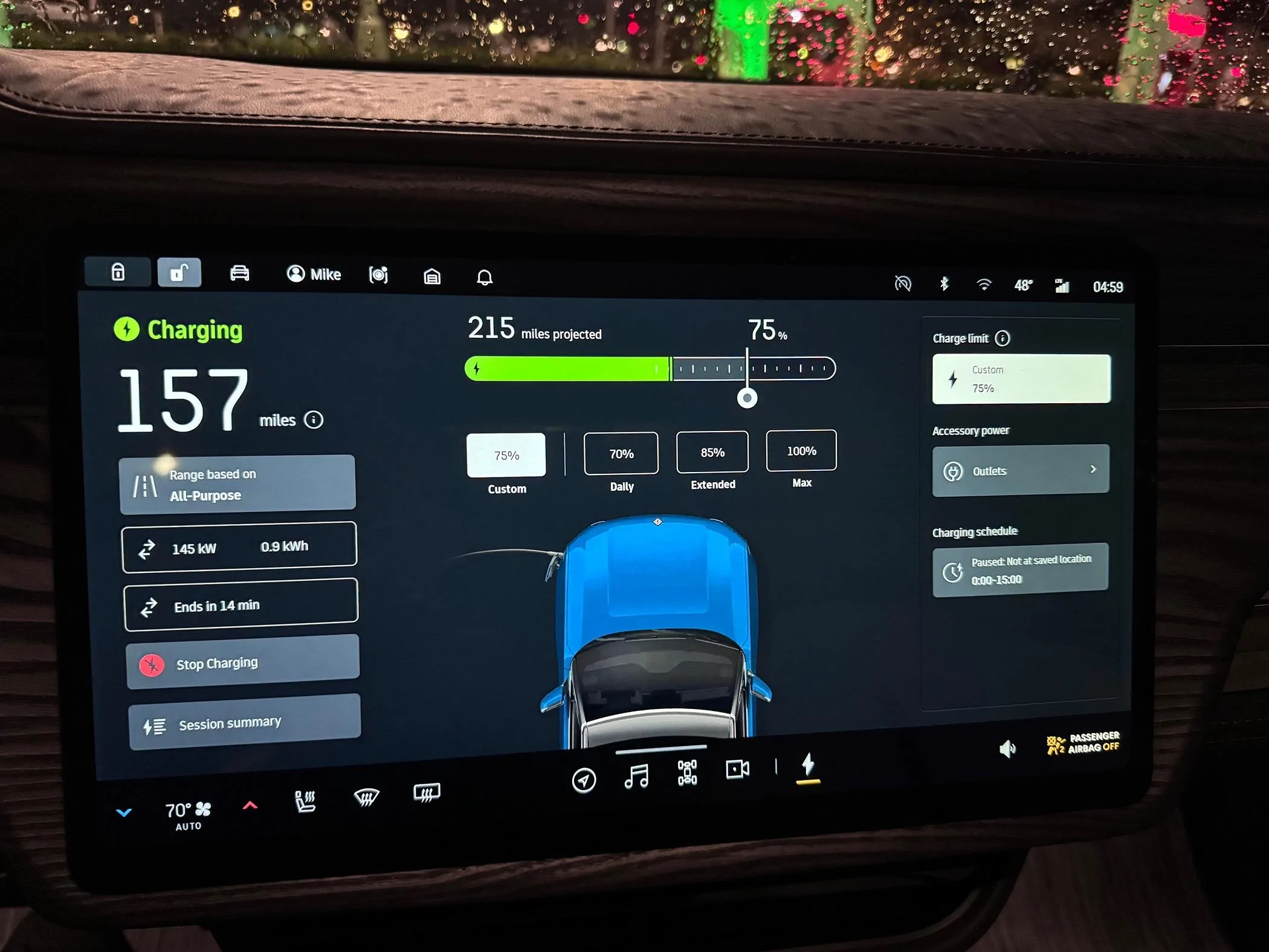 Rivian R1T R1S Charging at Tesla’s V4 SuperCharger w/ A2Z Typhoon adapter IMG_0466