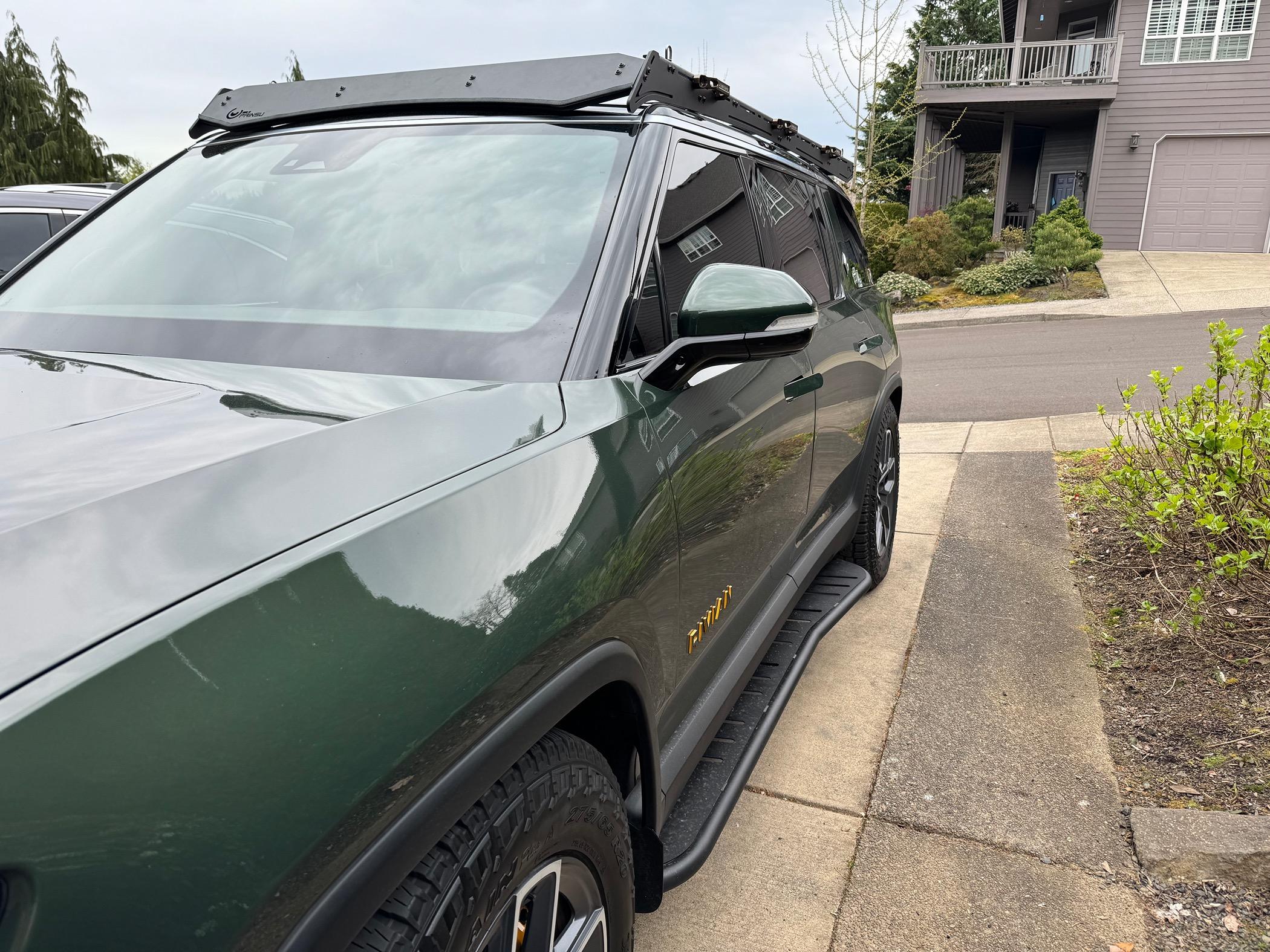 Rivian R1T R1S Prinsu Pro Roof Rack on R1S - install photos & review IMG_0222
