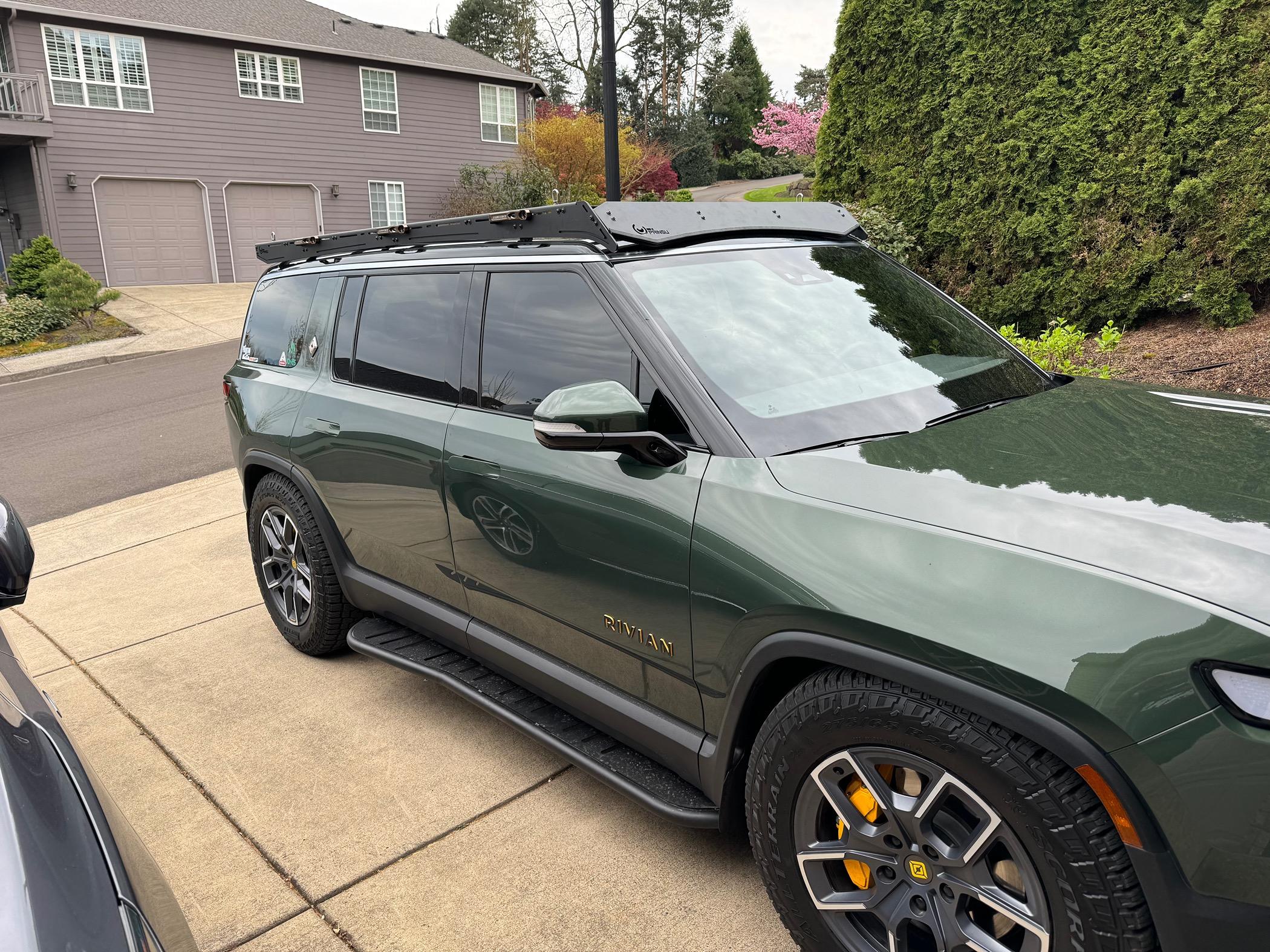 Rivian R1T R1S Prinsu Pro Roof Rack on R1S - install photos & review IMG_0219