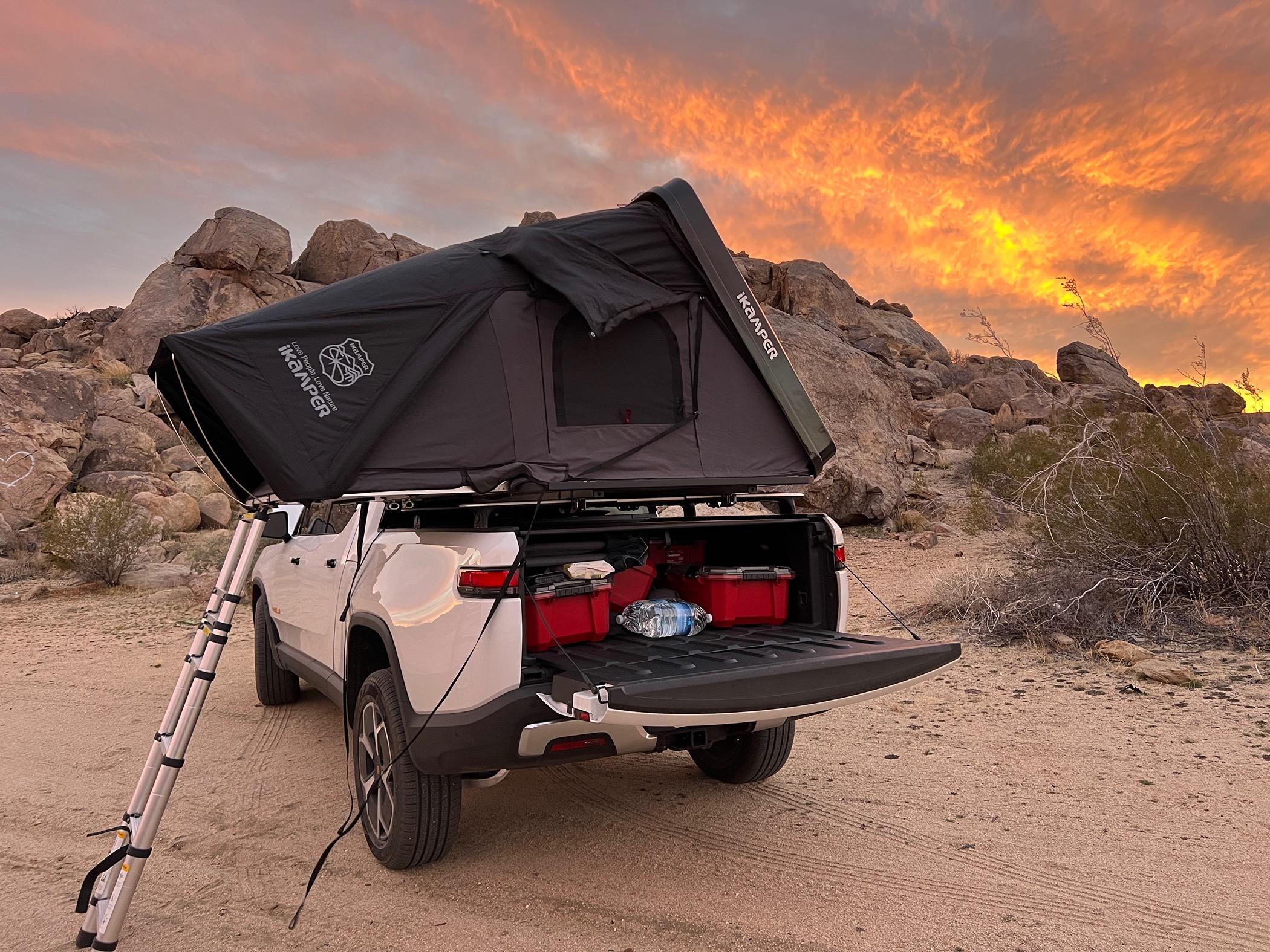 Rivian R1T R1S iKamper RTT, Joolca Shower Tent + R1T + Thoughts IMG_5339