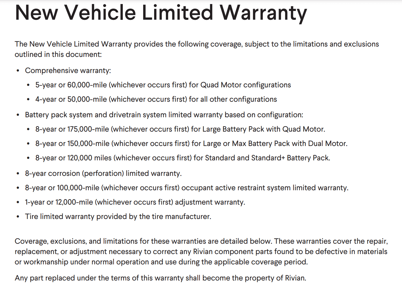 Rivian R1T R1S Parts retention on warranty repairs 1713188216052-4m