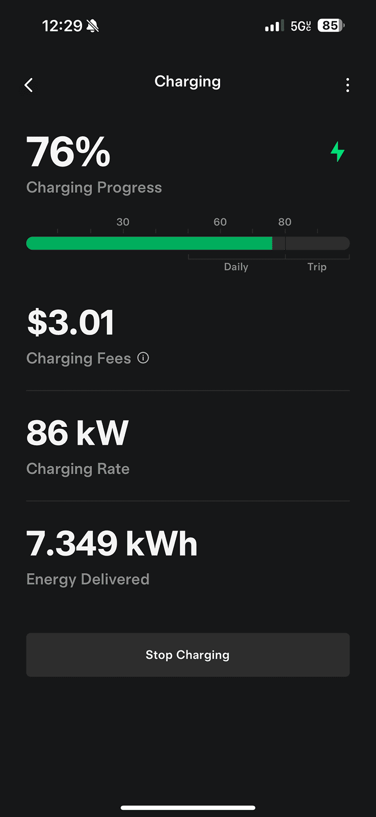 Rivian R1T R1S First charge using the A2Z adapter IMG_1505