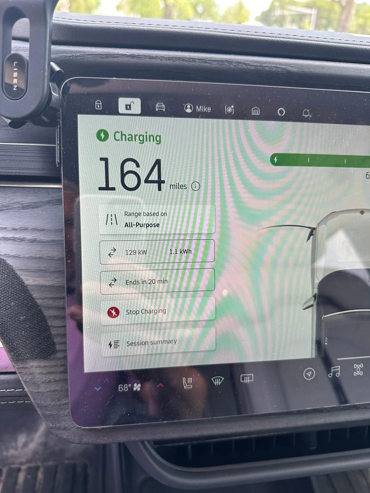 Rivian R1T R1S First charge using the A2Z adapter IMG_3174