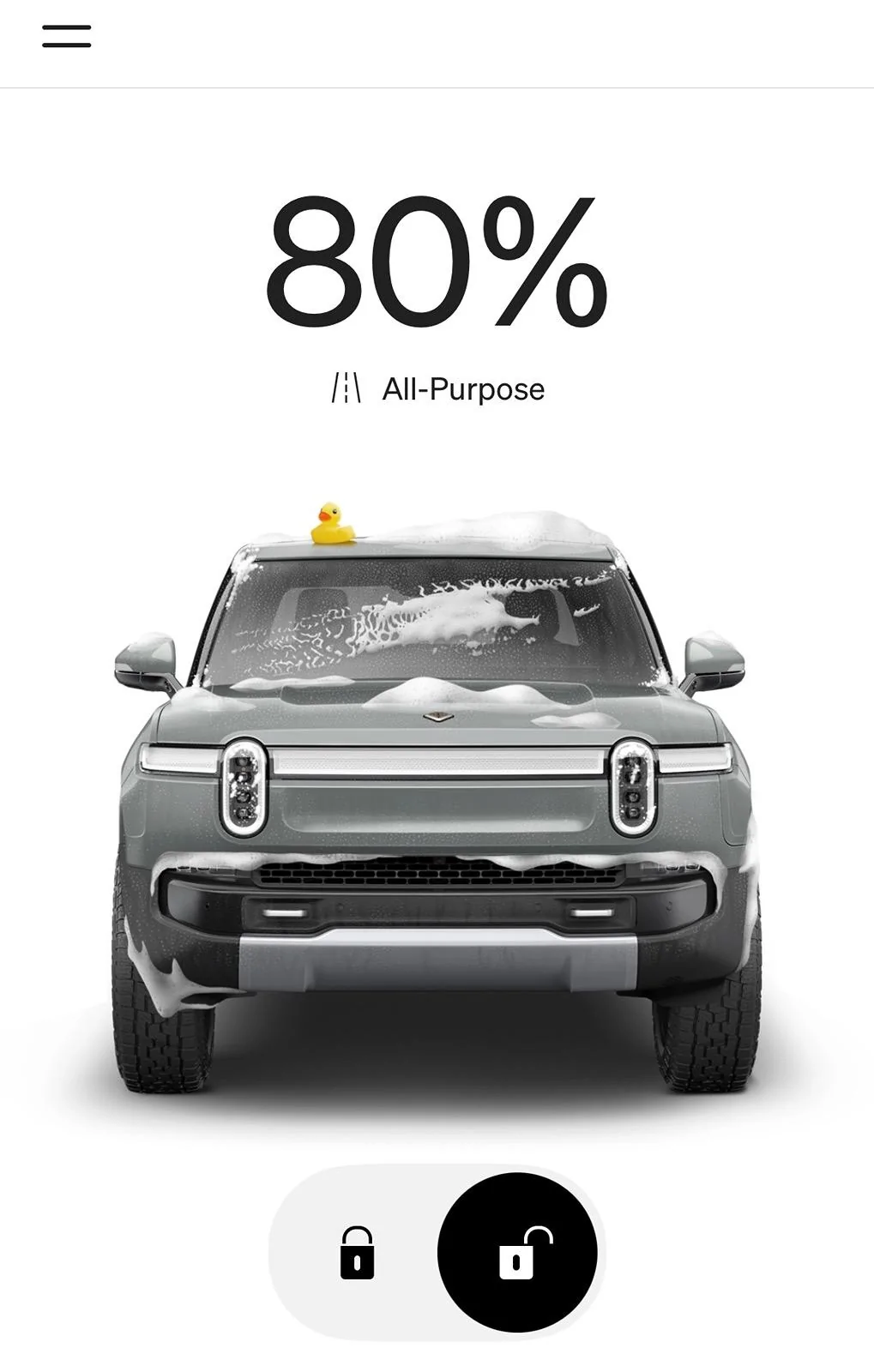 Rivian R1T R1S Car Wash Mode on App IMG_0910