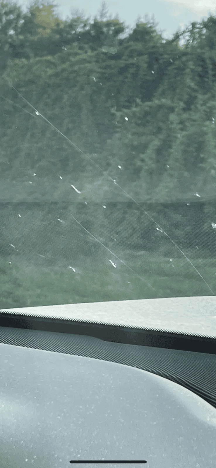 Rivian R1T R1S Wedding Ring scratches windshield. IMG_7827