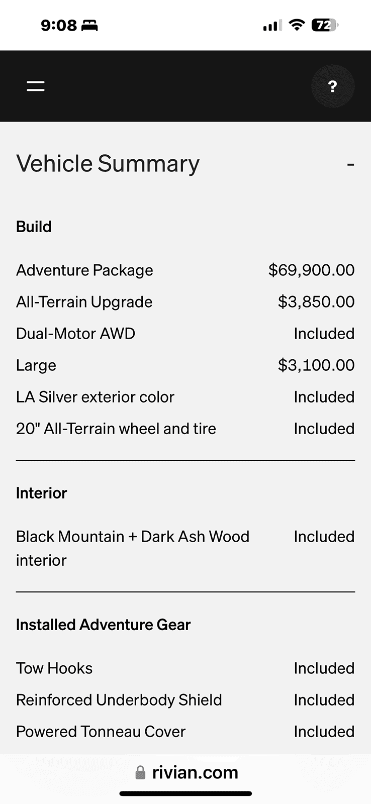 Rivian R1T R1S My Order - Is it a refresh??? IMG_1246.PNG