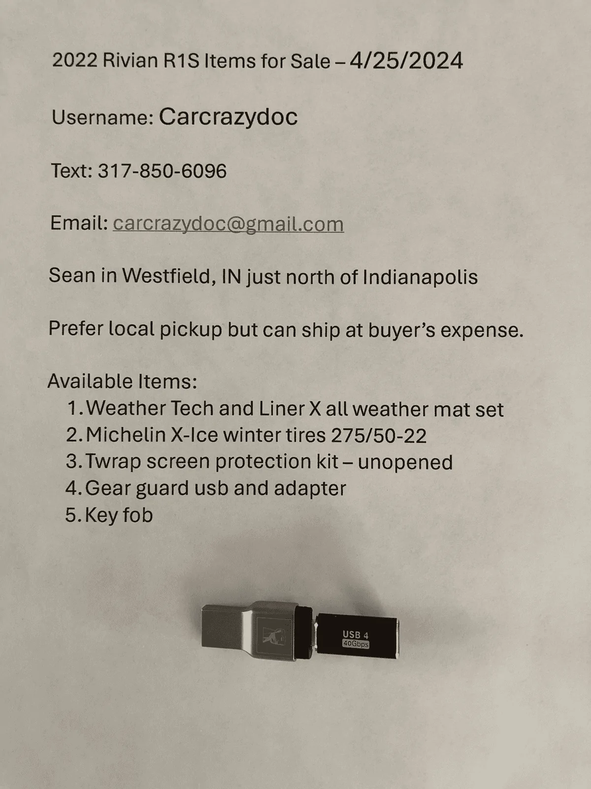Rivian R1T R1S Gear Guard/Dashcam Set-Up (USB Datacard and Adapter Bundle) tempImagem2mwp9