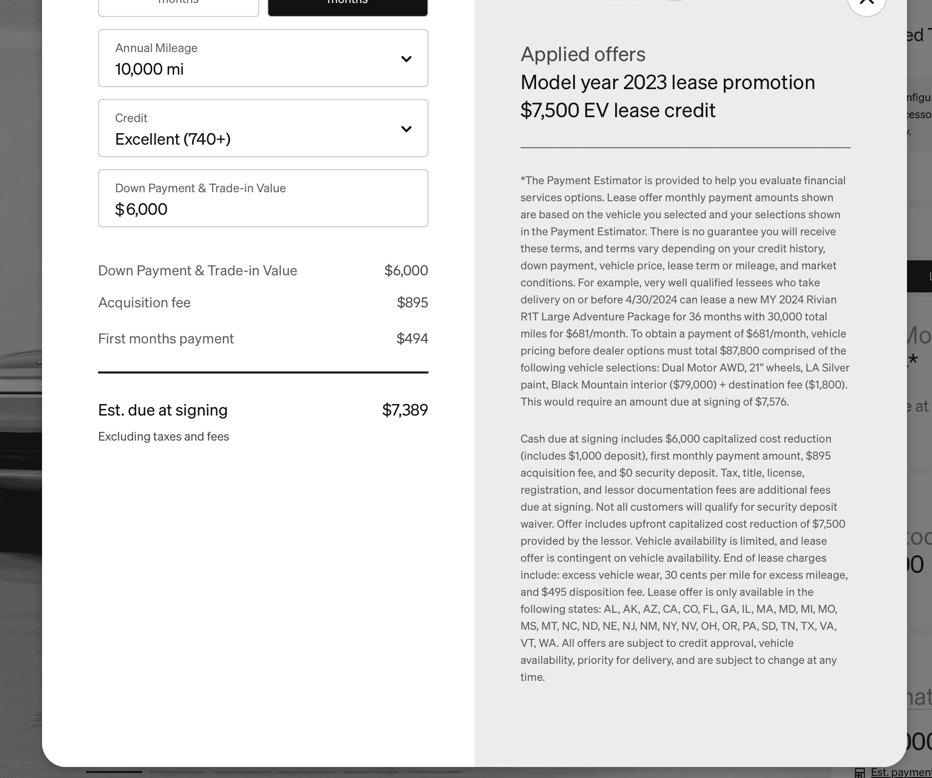 Rivian R1T R1S Leasing - due at signing? Screenshot 2024-04-26 at 8.52.44 PM