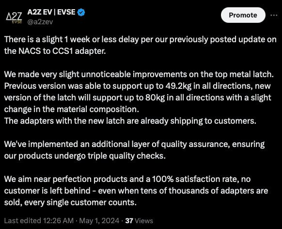 Rivian R1T R1S A2Z EV | EVSE - General Updates Screenshot 2024-05-01 at 00.32.58