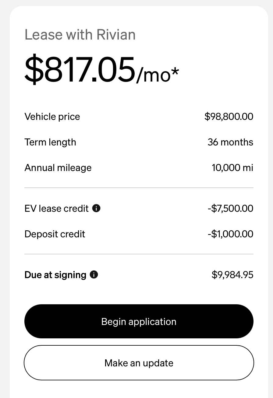 Rivian R1T R1S R1S lease - Numbers not adding up Screenshot 2024-05-02 at 11.50.21 AM