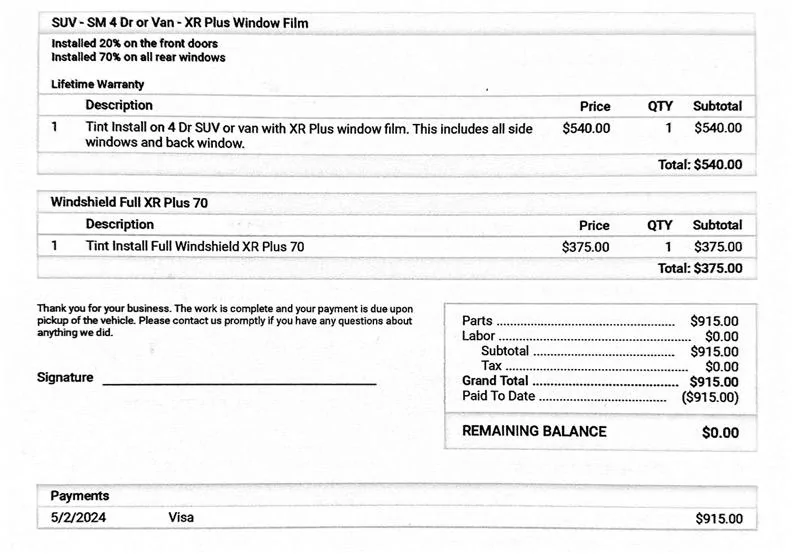 Rivian R1T R1S Ceramic Window Tint - Cost? XPEL