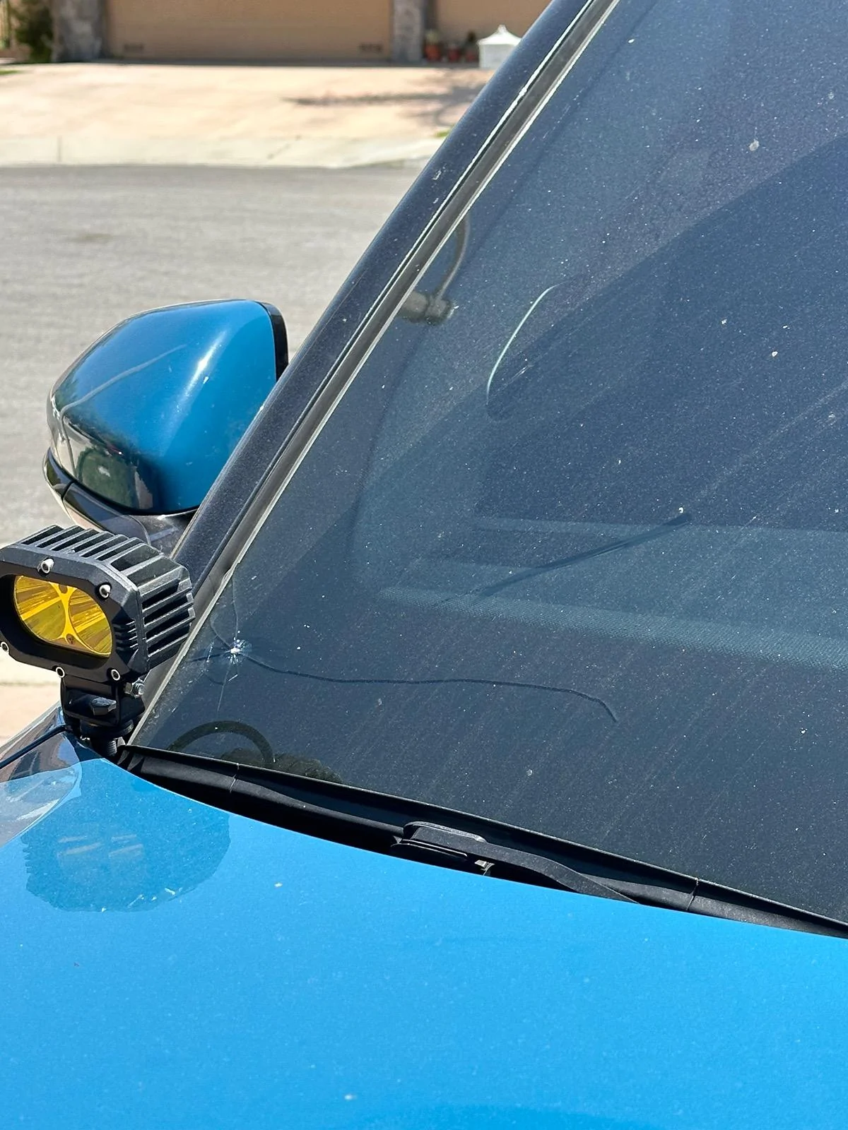 Rivian R1T R1S Cracked windshield IMG_9686