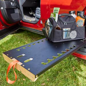 Rivian R1T R1S Introducing the redesigned Gear Sled and Overland Kitchen for R1T (by Thunderbolt Adventure)! small sled with ba
