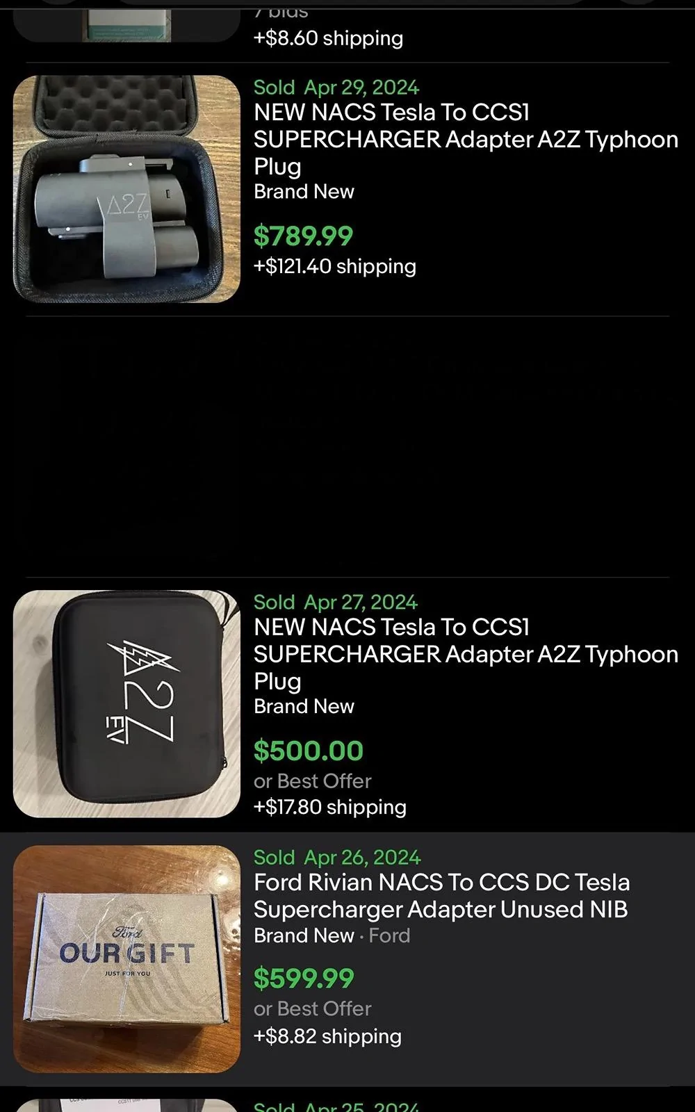 Rivian R1T R1S 1st Ford NACS Tesla adapter on eBay sold for $600. Anyone going to sell their Rivian NACS adapter? IMG_0344