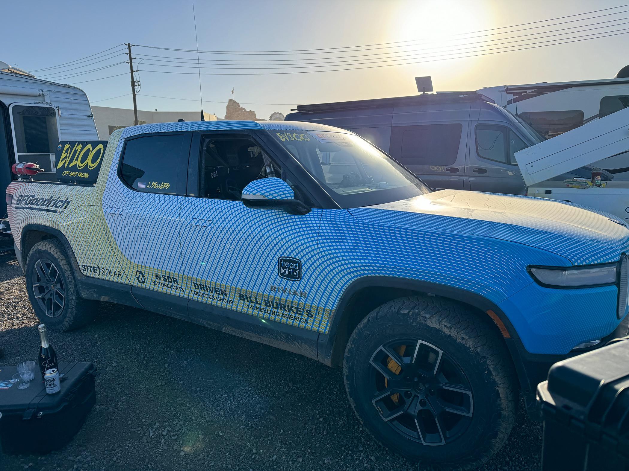 Rivian R1T R1S Rivian R1T is first EV to cross the finish line of The Mint 400, a wild off-road race IMG_6543