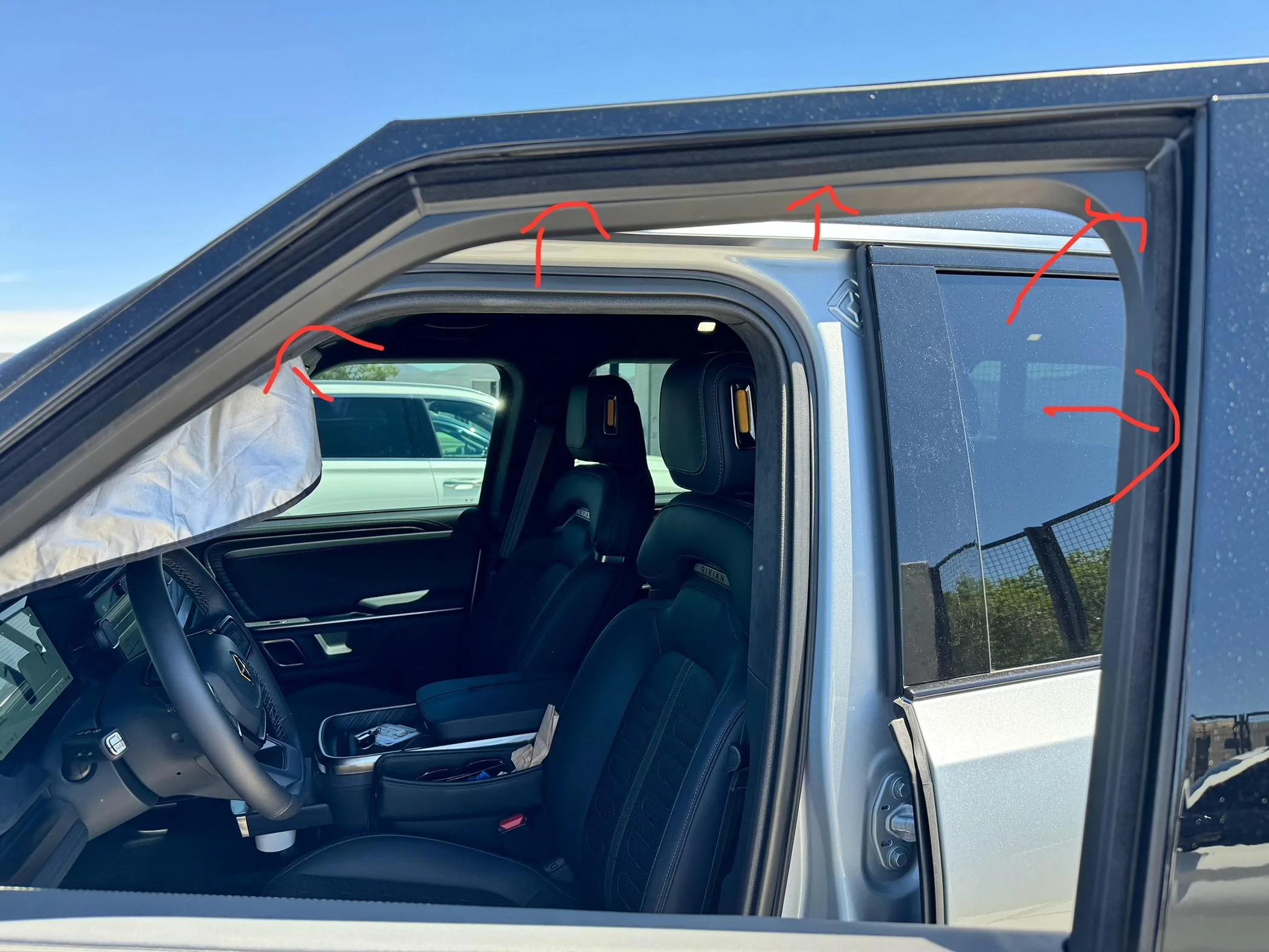 Rivian R1T R1S Guide: R1S / R1T Wind Noise FIX! inside window seals 3