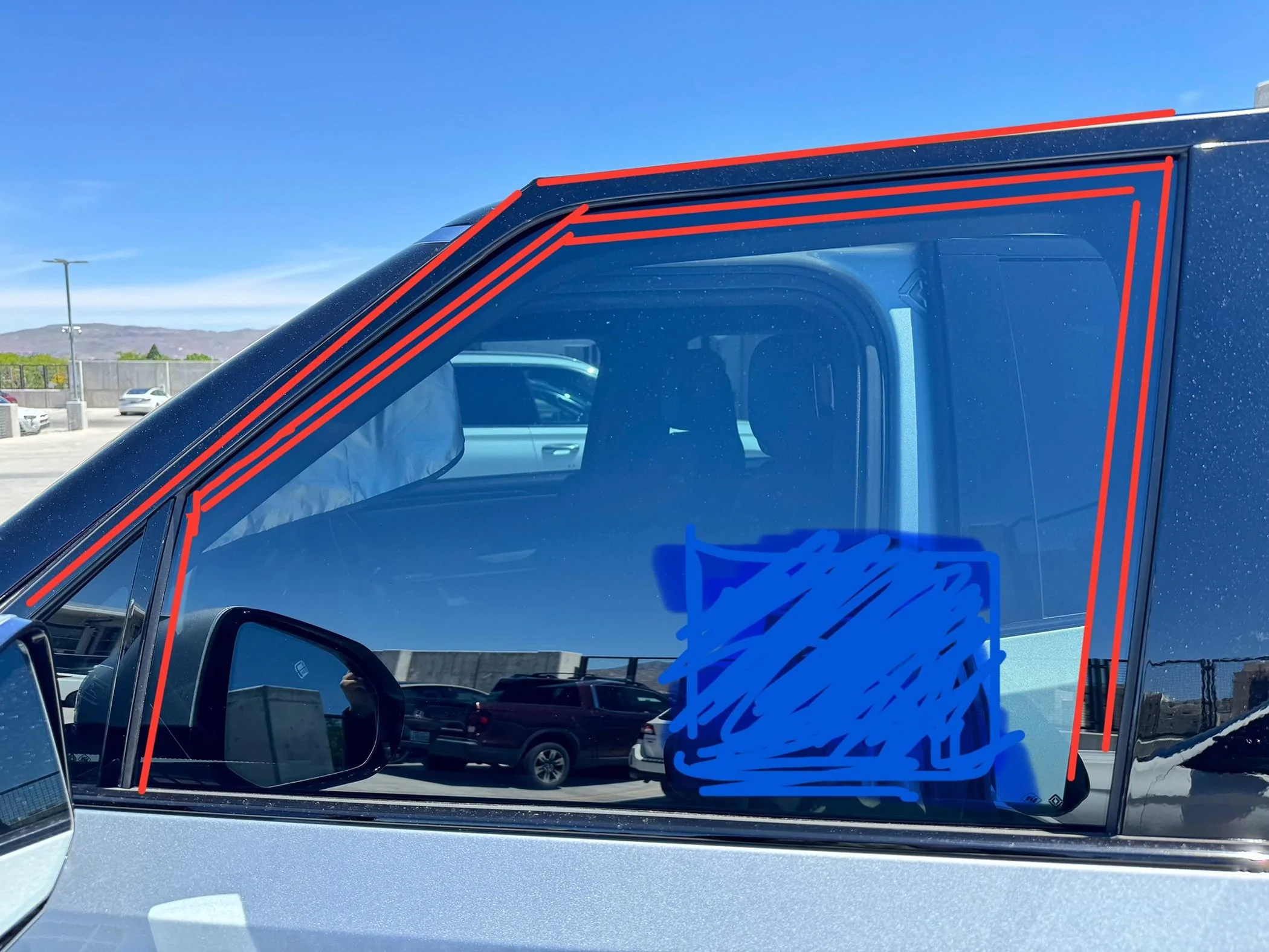Rivian R1T R1S Guide: R1S / R1T Wind Noise FIX! inside window seals