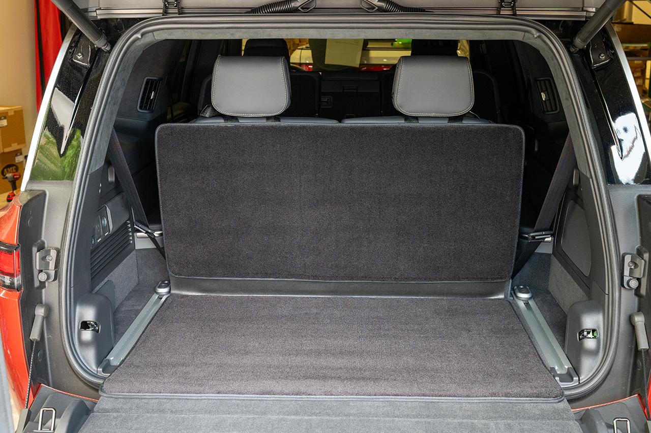 Rivian R1T R1S New R1S Cargo Area & Seat Down Covers and Protection Products Launched - EV Sportline Rivian-R1S-Carpet-Liner-Rear-Cargo-Mat-1