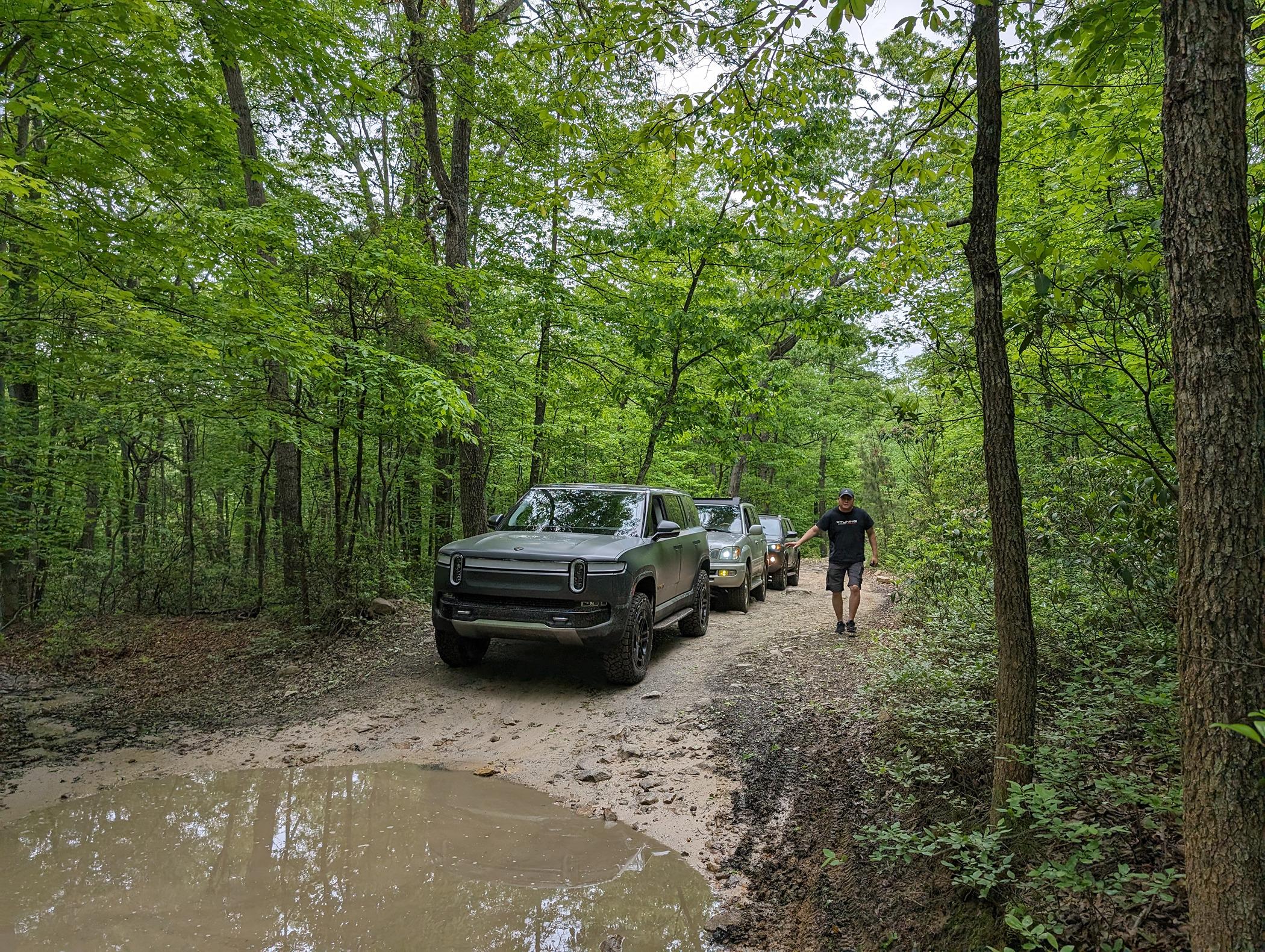Rivian R1T R1S Peters Mill Run OHV Trail Shenandoah/George Washington National Forest with R1S PXL_20240517_163347315