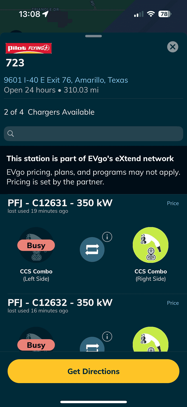 Rivian R1T R1S BEWARE - EVGo at Pilot Flying J - ripoff pricing IMG_5876