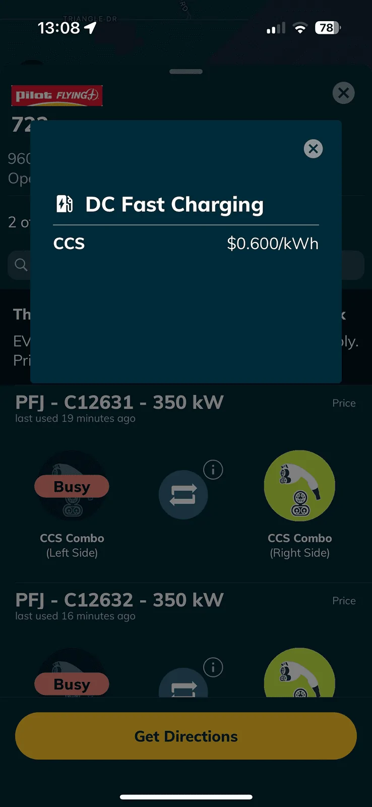 Rivian R1T R1S BEWARE - EVGo at Pilot Flying J - ripoff pricing IMG_5877