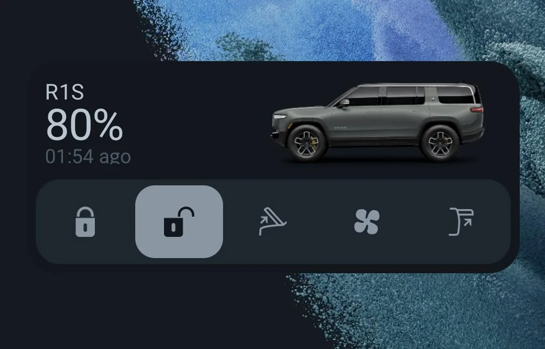 Rivian R1T R1S Notification Widget vs App are not matching SOC Screenshot_20240523_105233_One UI Hom