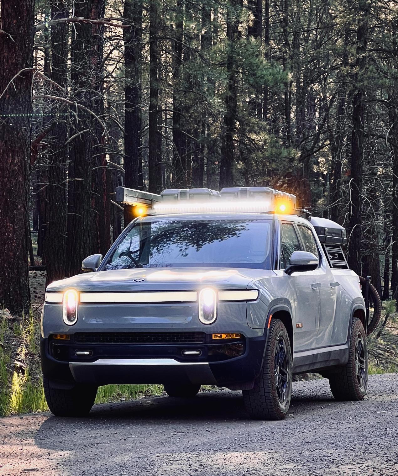 Rivian R1T R1S Cool MOLLE panels for center console by @electrified_overland IMG_FEF1A94D7155-1