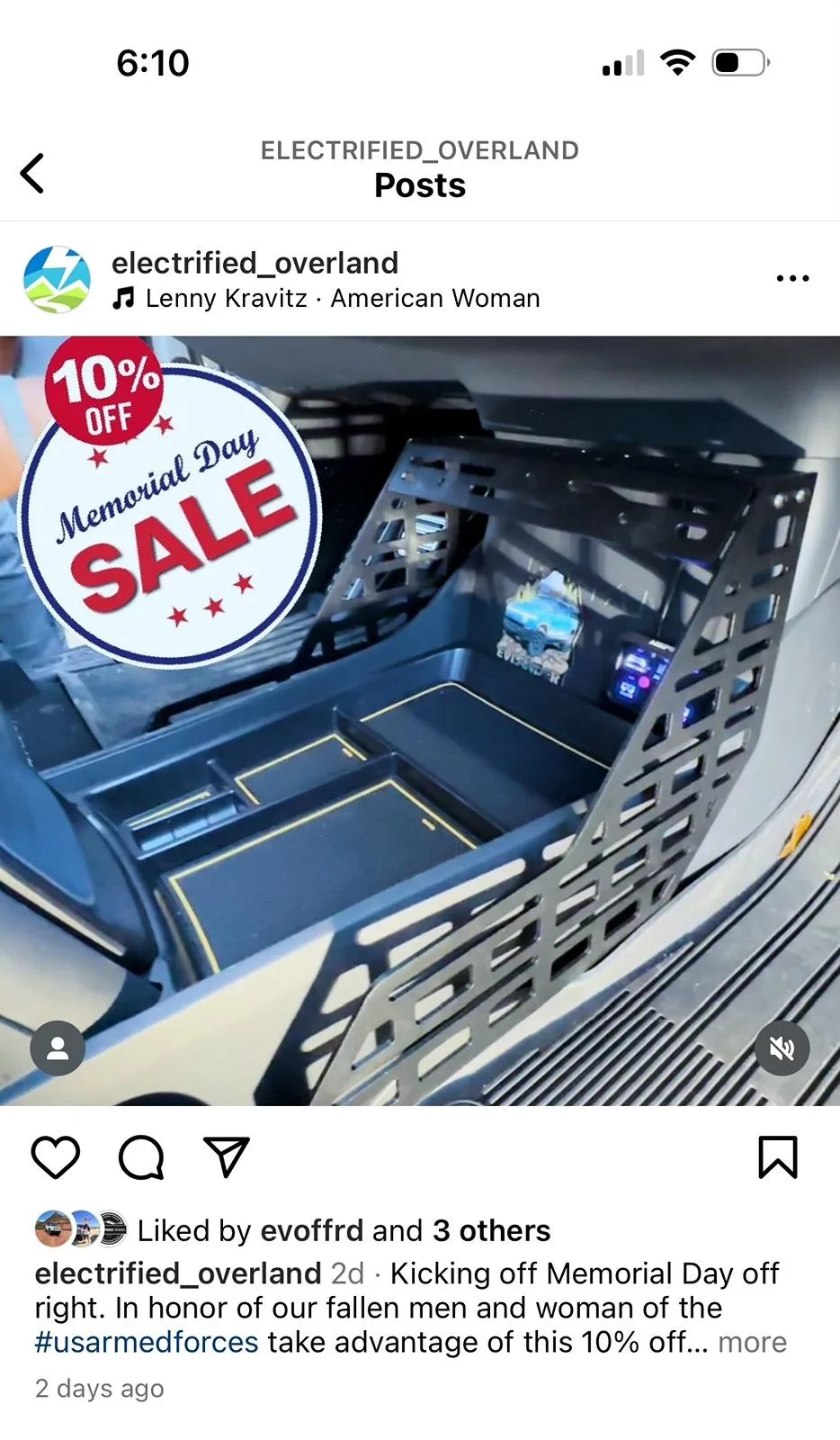 Rivian R1T R1S Cool MOLLE panels for center console by @electrified_overland IMG_5632