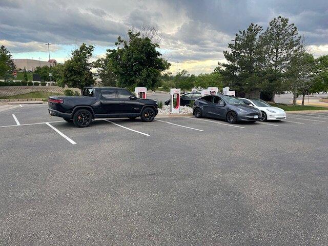 Rivian R1T R1S Had to try my new NACS adapter at a Tesla Supercharger 4E8FA0C9-17FB-4934-81B4-FB15A0386B97